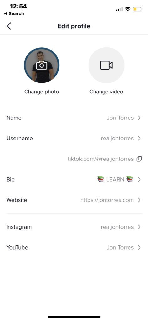 TikTok Bio 