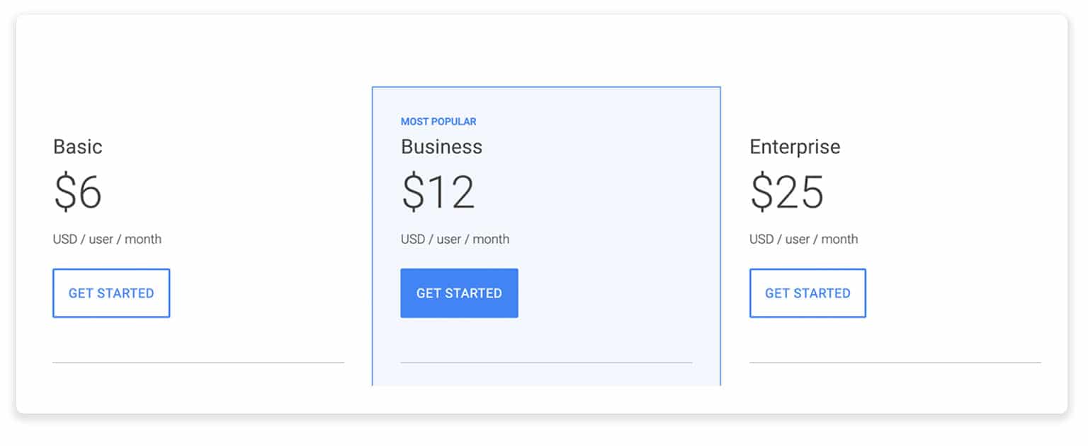 Google Sites Pricing 