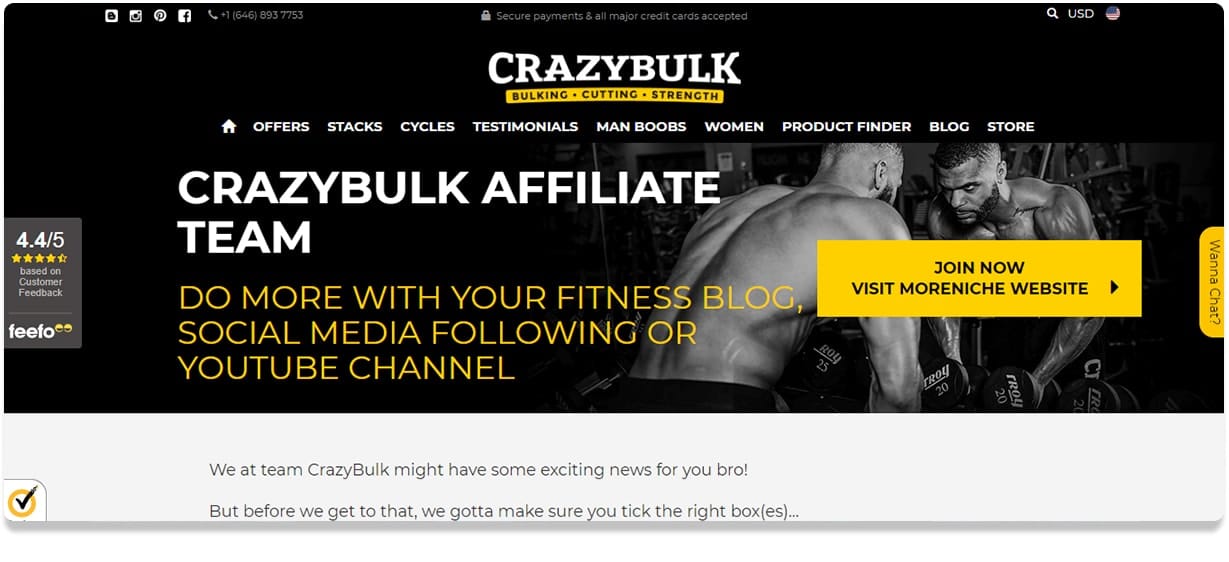 CrazyBulk Affiliate Program